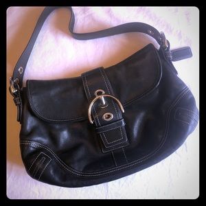 Black Coach Purse W/ matching Wallet